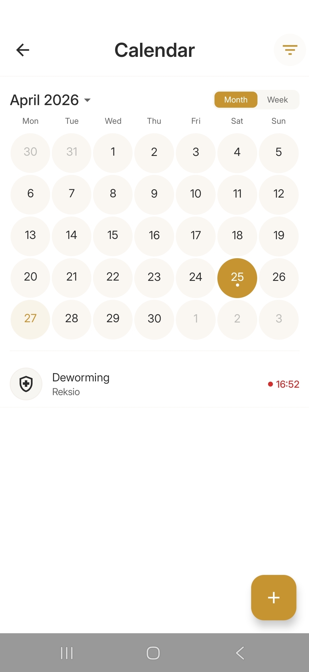 Planner - Reminders calendar